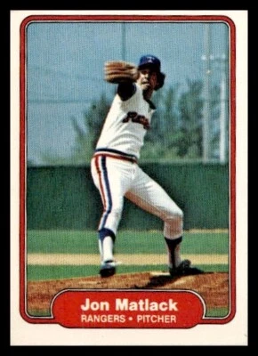 1982 Fleer #323 Jon Matlack Texas Rangers Baseball card - Image 1 of 2
