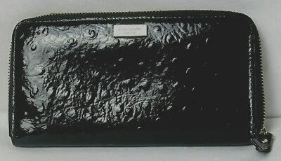 CARTERA KATESPADE NEW YORK NEGRA CHAROL ESTAMPADO AVESTRUZ Foto 1 de 4