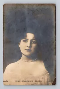 Postal con foto real de Miss Gwladys Elvey Celebrities of the Stage c.1907 de Tuck - Imagen 1 de 2