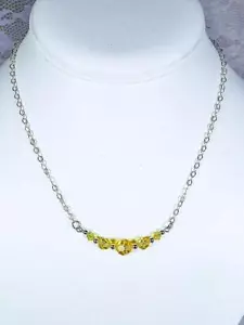 "COLLAR DE PIEDRA DE NACIMIENTO DE NOVIEMBRE CYNTHIA LYNN ""CELEBRATE"" PLATA SWAROVSKI - Imagen 1 de 1
