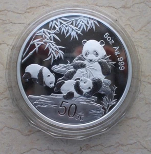 China 2012 Silver 5 Oz Panda Coin - 30th Anni. of the Issuance of Panda Coin - Zdjęcie 1 z 5