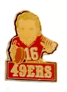 Prendedor de fútbol americano de jugador Joe Montana 1990 de colección raro de los 49ers de San Francisco - Imagen 1 de 3