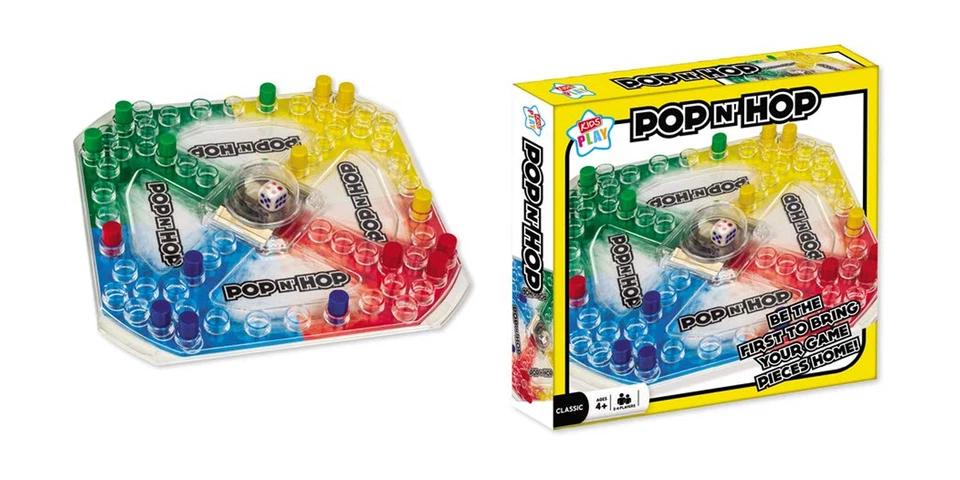 Kids Play Pop 'N' Hop Popping Dice Get Your Pieces Home Classic Board Game - Image 1 of 1