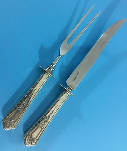 Baker Manchester Princess Sterling Silver Handle Roast Carving Set Circa 1928 - Picture 1 of 9
