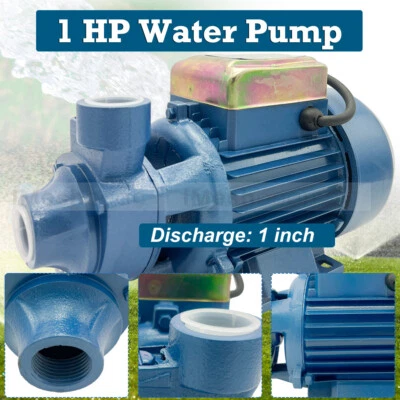 IMESHBEAN 1HP CLEAR WATER PUMP ELECTRIC CENTRIFUGAL CLEAN WATER INDUSTRIAL FARM POOL POND