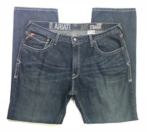 Pantalones de mezclilla Ariat M5 ajustados rectos azules para hombre talla 40 x 34 - Imagen 1 de 11