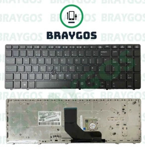 Teclado negro de repuesto para portátil HP Probook 6560B 6565B 6570B diseño Reino Unido - Imagen 1 de 1