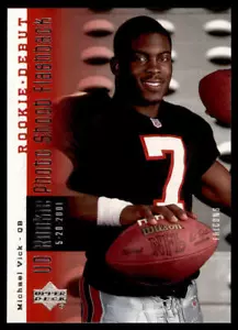 UD 2006 Novato Debut #RPF67 Sesión de fotos Flashback Michael Vick Atlanta Falcons - Imagen 1 de 2