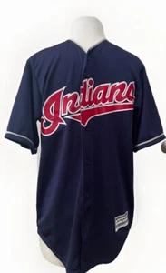 Indians Blue Vintage MLB Jersey-Collectable-Fan-Supporter Gear-Size S - Picture 1 of 20