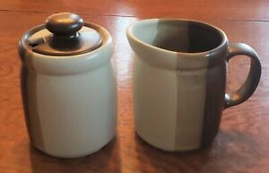 Vintage McCoy Potter Creamer and Sugar Set-Brown-Marked #414