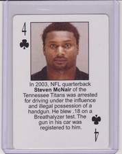 RARE 2003 STARZ BEHIND BARZ STEVE MCNAIR PLAYING CARD ~ MUG SHOT ~ NFL