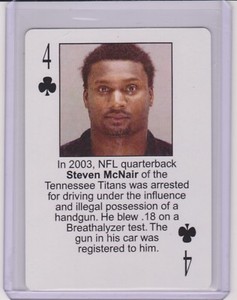 RARE 2003 STARZ BEHIND BARZ STEVE MCNAIR PLAYING CARD ~ MUG SHOT ~ NFL