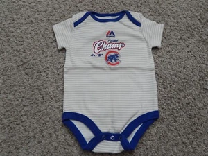 CHICAGO CUBS MLB BABY BASEBALL FUTURE CHAMP CUBS LOGO INFANT BODYSUIT 6M COTTON - Picture 1 of 6
