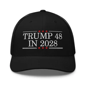 Sombrero de camionero retro Trump 48 en 2028 para hombre mujer - Imagen 1 de 79