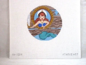 Starke Art Needlepoint Canvas - Mermaid in a Porthole SA X014 - Picture 1 of 2