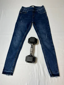 Justice for Girls Jeggings Size 14 Slim Navy Blue Jeans - Picture 1 of 7