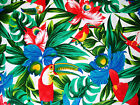 Quilt Cotton Fabric Tropical Floral Parrot by 1/2 Yard