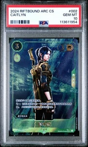 PSA 10 - Caitlyn 002/006 - Riftbound League of Legends TCG Arcane Chinese Promo - Foto 1 di 2