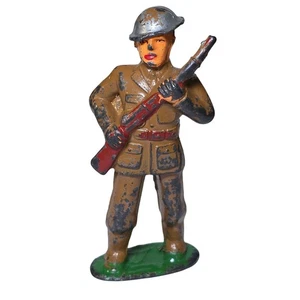 Juguete Barclay B17 Soldado en Port Arms Antiguo Juguete Militar Dimestore De Colección - Imagen 1 de 6