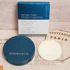 COLORESCIENCE NATURAL FINISH PRESSED FOUNDATION SPF 20 TAN GOLDEN 0.42 OZ - Picture 1 of 6