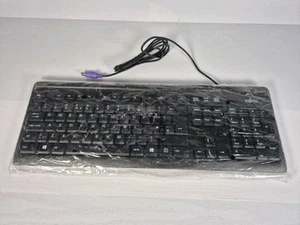 Fujitsu Wired PS/2 PS2 Key UK QWERTY Full Keyboard Unused With Original Wrapping - Picture 1 of 11