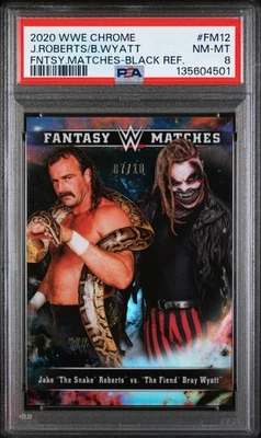 2020 Topps Chrome Fantasy Matches Bray Wyatt, Jake "The Snake" Roberts /10 POP 1 - Image 1 of 2