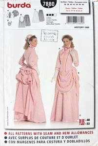 Burda Sewing Pattern 7880 Misses Skirt Blouse History Costume Size Sizes 10-22 - Picture 1 of 2