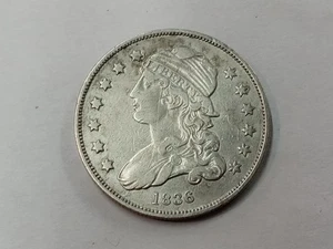 1836 Capped Bust Silver Quarter 25C ~ Die Cracks? Nice Detail - Picture 1 of 8