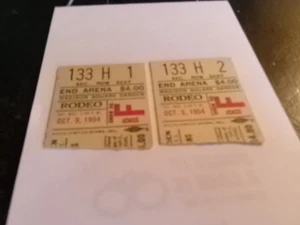 MADISON SQUARE GARDEN 1954--2 RODEO TICKET STUB - Picture 1 of 1