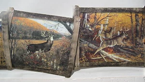 DEER DOE and BUCK HUNTING OUTDOORS  wall border 8 1/2"  - Picture 1 of 3