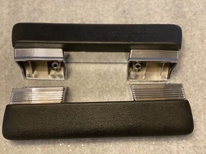 1964 1965 1966 1967 A Body Chrome Front Arm Rest Bases and Black Pads Assembly - Picture 1 of 4