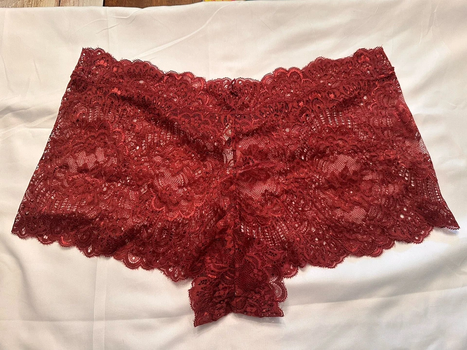 Новый с Ярлыками Charlotte Russe глубокий красный кружева Boyshort трусики размер 2 X - Изображение 1 из 2