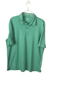 Untuckit Herren XL grün blau Streifen Golf Polo Baumwolle Freizeit Axois Stil - Bild 1 von 5