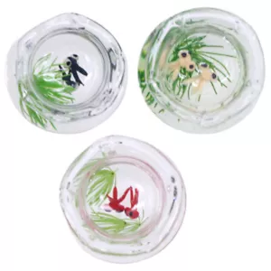3pcs Miniature Fish Bowl Doll House Fish Tank Miniature Glass Goldfish Tank - Picture 1 of 12
