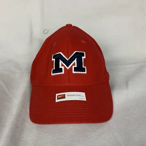 nike swoosh flex womens baseball golf cap hat sports embroidery letter M red new - Picture 1 of 3