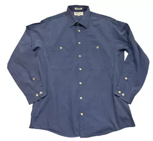 Vtg Burberrys of London Men 16/33 (M/L) 100% Cotton Chambray Button Up Shirt USA - Picture 1 of 8