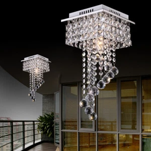 Crystal Pendant Light Hallway Ceiling Lights Bedroom Ceiling Lighting Hotel Lamp - Picture 1 of 8