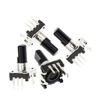 Rotary Encoder Switch Handle Audio Coding Push Button EC12 360° RE12 24 Position - Image 1 of 4