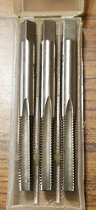 1/4-28 NF Carbon Steel TAP SET 3 Piece Taper Plug Bottoming Hand Tapping - Picture 1 of 2