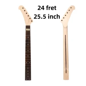 left Banana Guitar Neck 24 fret 25.5 inch Maple wood With Locking Nut dot Inlay - Picture 1 of 6