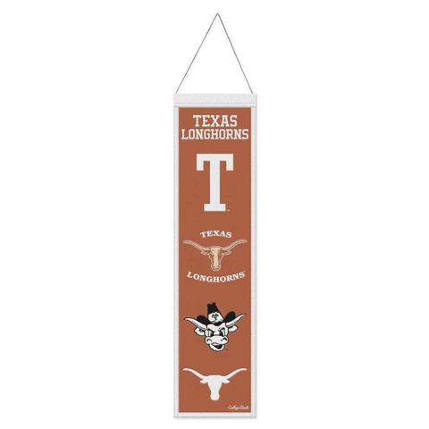 Texas Longhorns 8x32 Heritage Evolution Design Wool Banner [NEW] NCAA Flag Sign Cover