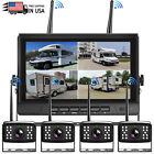 Digital Wireless 7" Quad Monitor DVR 4x AHD Reversing Backup Cameras Caravan Rv