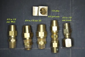 Assorted compression fittings 3/4 to 1/2 pipe 5/8 to 1/2 pipe see picture - Picture 1 of 3