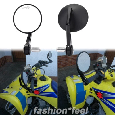 Motorcycle 7/8" Handle Bar End Mirror Rearview Side for SUZUKI QuadSport Z400 Foto 1 de 4