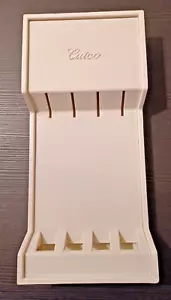 CUTCO STEAK KNIFE 4-HOLE RACK Knife Holder Wall Mountable White VTG MADE IN USA - Picture 1 of 4