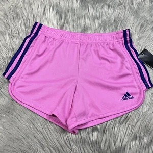 Adidas Girls Around The Block Mesh Shorts Pink Size Medium 10/12 - Picture 1 of 4