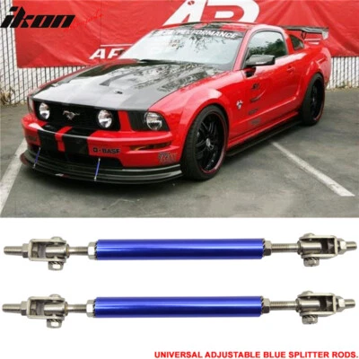 5.5“-8” Adjustable Front Bumper Lip Spoiler Splitter Strut Rod Support Bars - Image 1 of 4