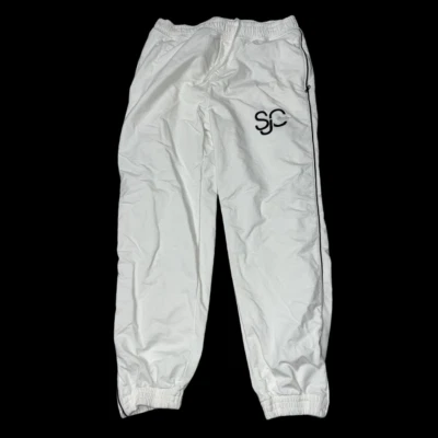 Pantalones deportivos Y2K Sean John blancos con cremallera al tobillo logotipo SJ talla XL Foto 1 de 4