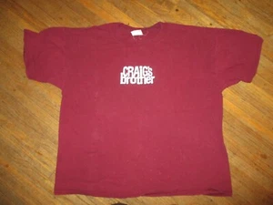CAMISETA CRAIG'S BROTHER Banda Gira de Conciertos Puntos Blanqueadores Granate 2XL Corta - Imagen 1 de 4