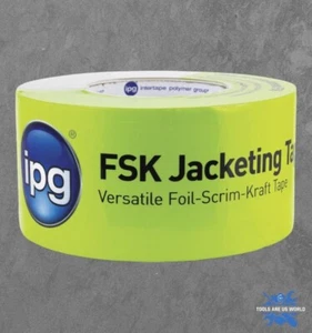 IPG 2.95" x 50yd FSK Jacketing Aluminum Foil Tape Acrylic Pressure Adhesive NEW - Picture 1 of 4